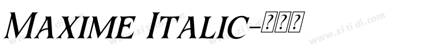 Maxime Italic字体转换